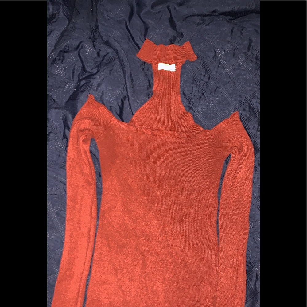 Choker cut out off the shoulder top $15